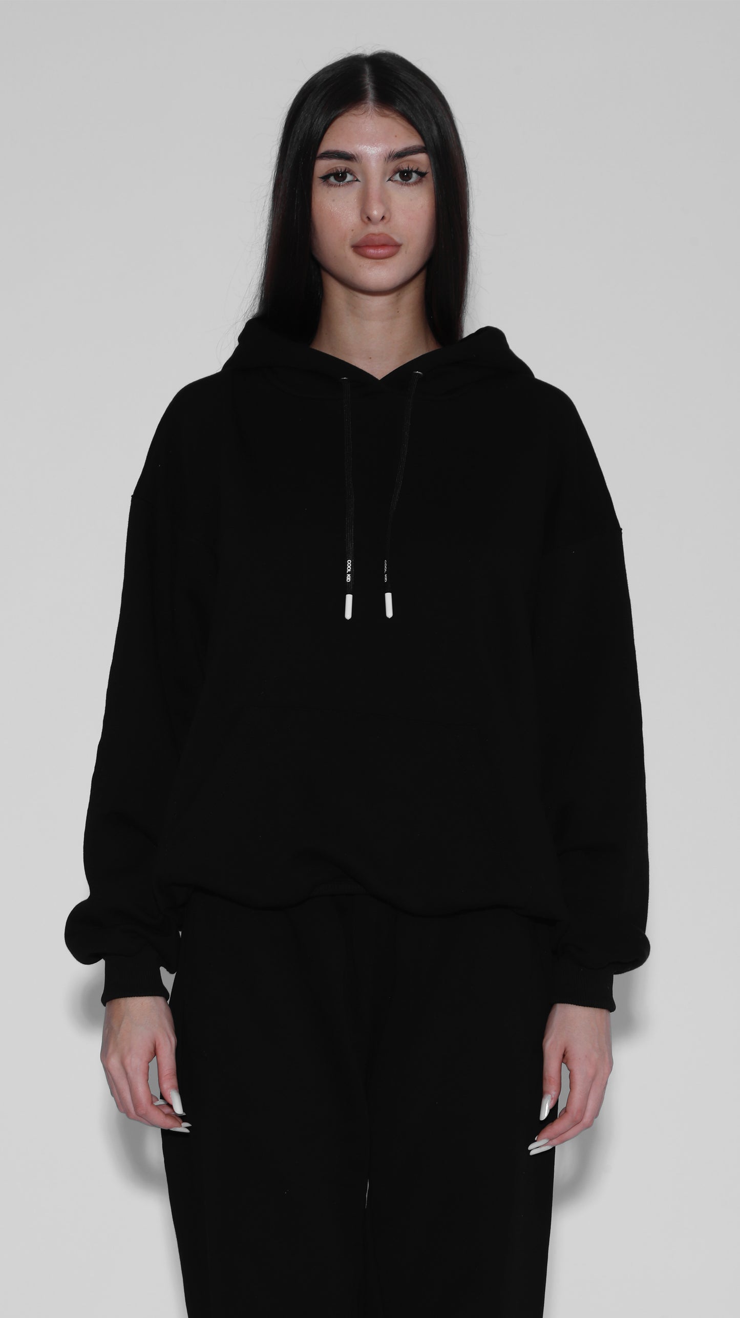 logo laces hoodie
