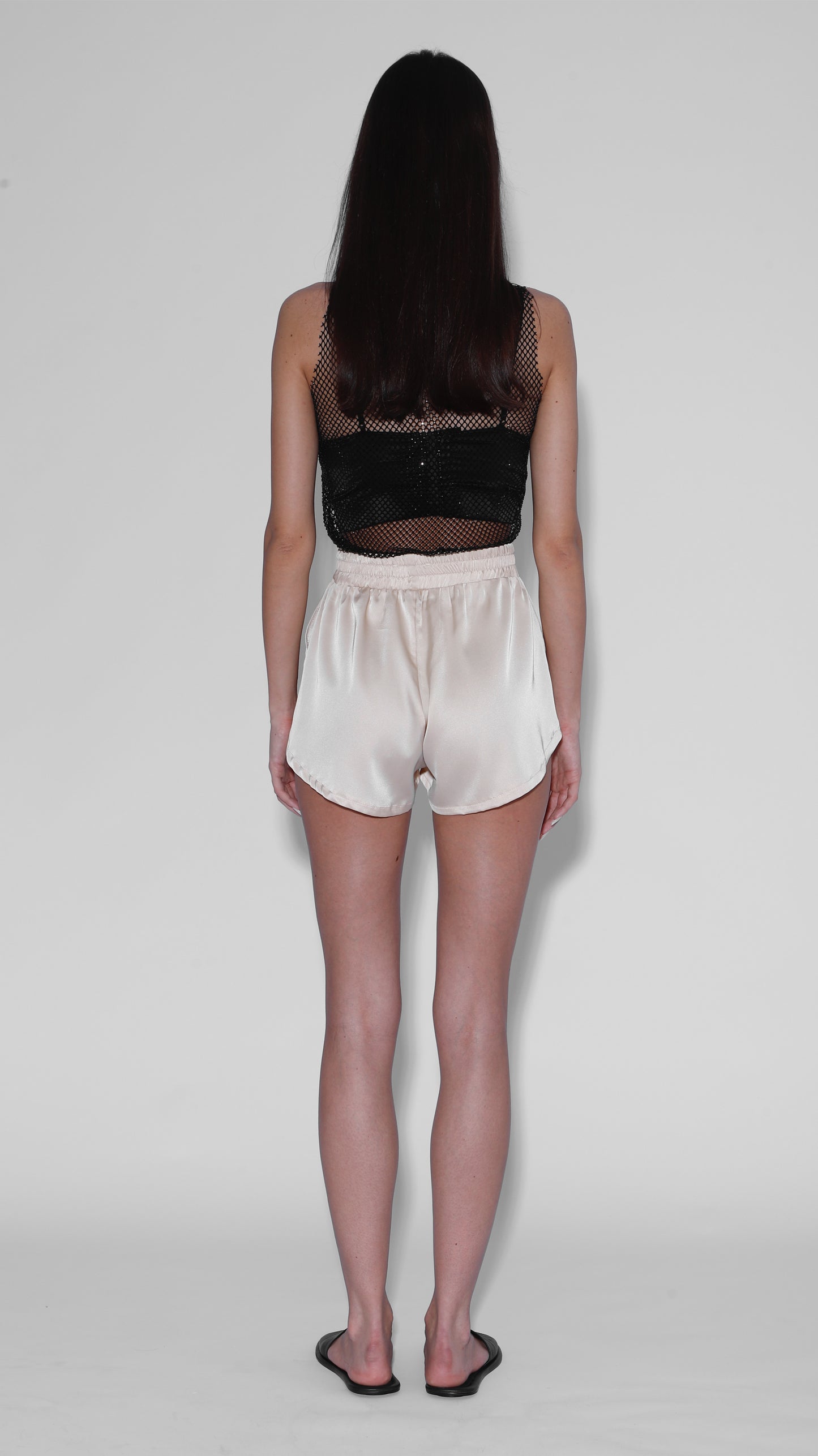 After party beige shorts