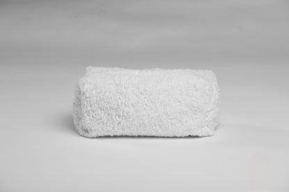 White Bouclé Beauty Pouch