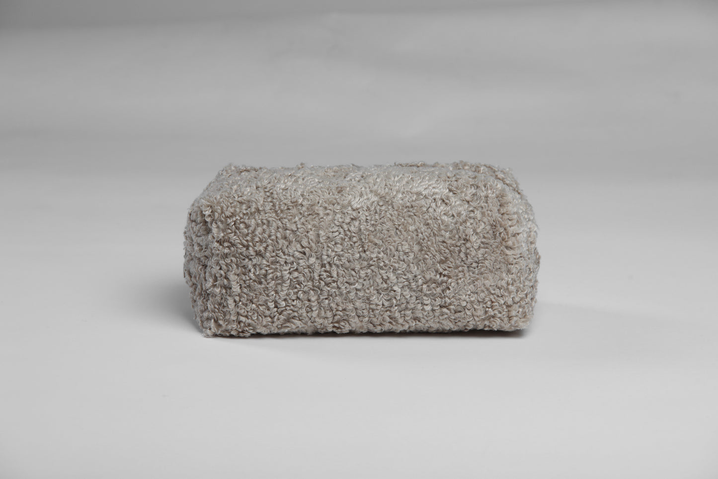 Beige Bouclé Beauty Pouch