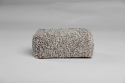 Beige Bouclé Beauty Pouch