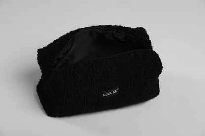 Black Bouclé Beauty Pouch