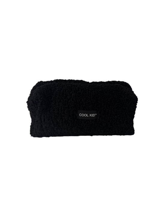 Black Bouclé Beauty Pouch