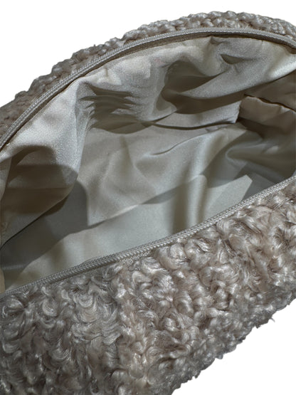 Beige Bouclé Beauty Pouch